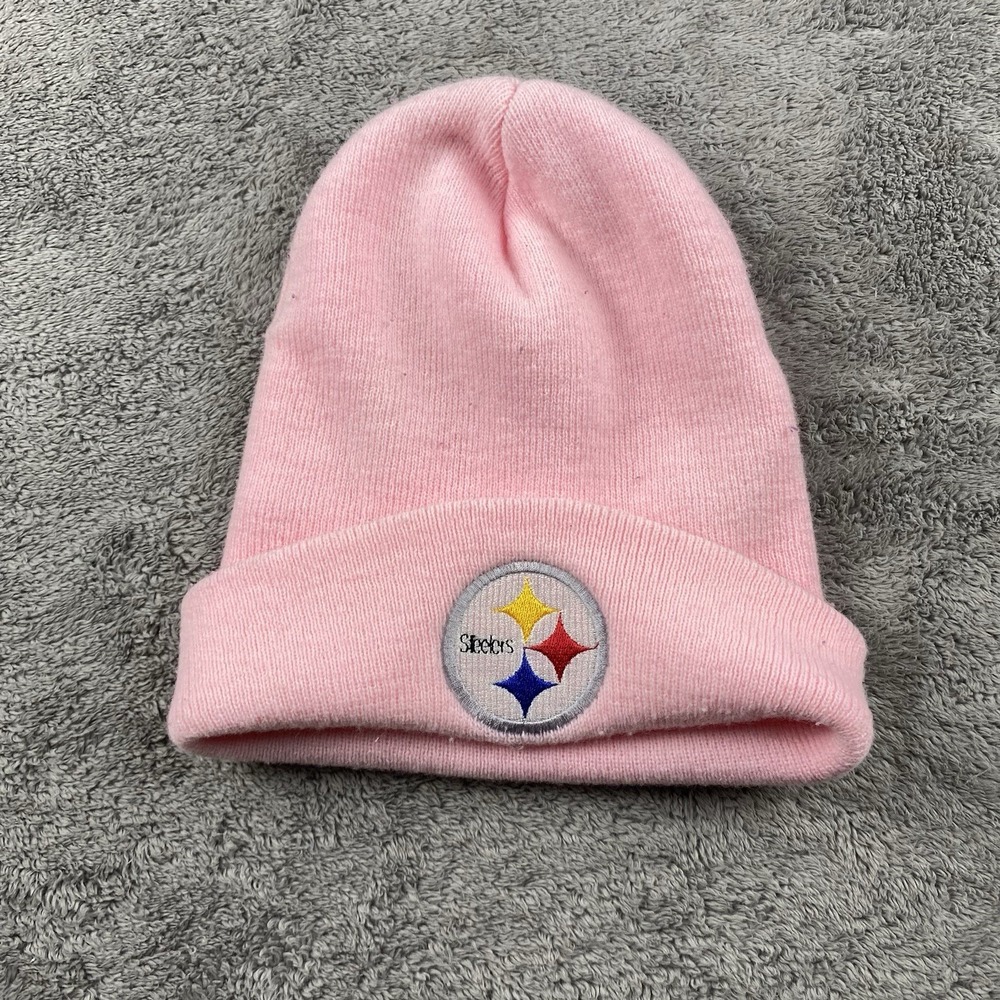 Pittsburgh Steelers Officially Licensed NFL Team Knit Cuffed Pink Winter Beanie